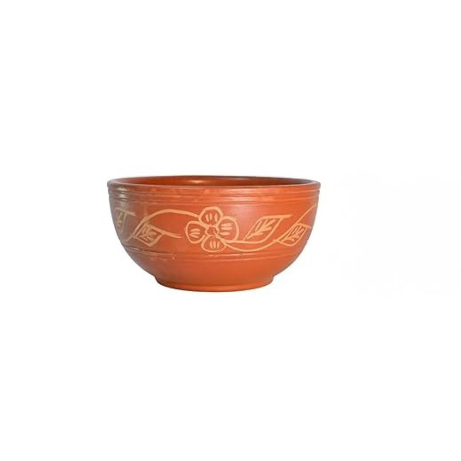 Earthly Heritage Handmade Terracotta Serving Bowl – Traditional Clay Sabji Bowl | Mitti ka Katora for Dal, Curry, Sabji & Snacks | Rustic Earthen Tableware (1)
