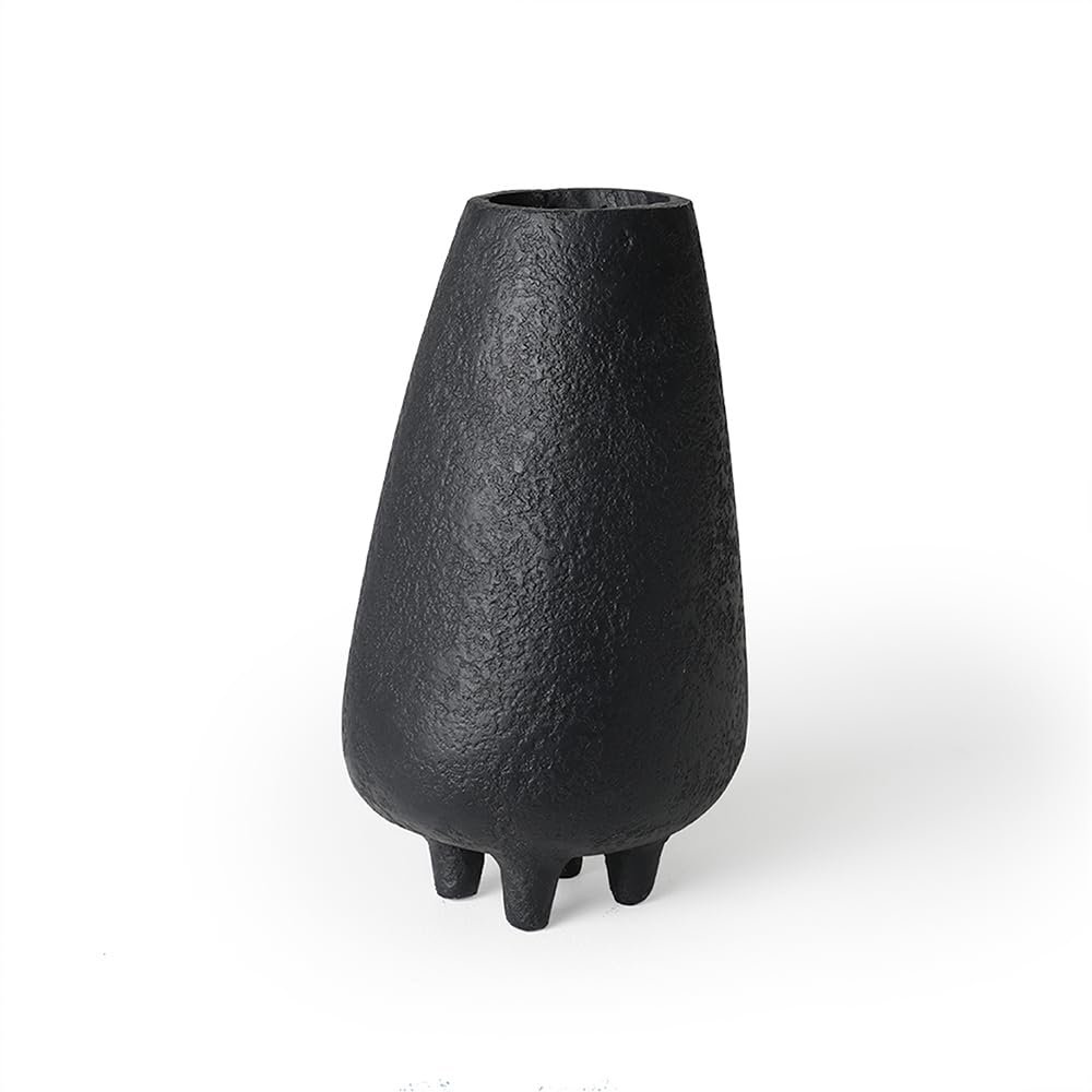 Ellementry Midnight Terracotta Vase - Tall, Classic Flower Vase for Living Room, Bedroom, Home & Office Décor, Flower Pot for Table-Top Centerpiece - Image 7
