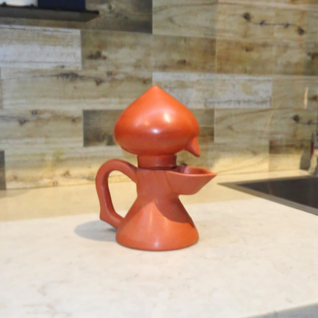 Mittify Handmade Clay Indian Pooja Oil Lamp, Indian Clay Diya Lamp, Aakhand Diya Design for Diwali, Clay Oil Lamp for Pooja, Lamp Oil,Long Lasting Burn Time Oil Lamp - Image 7