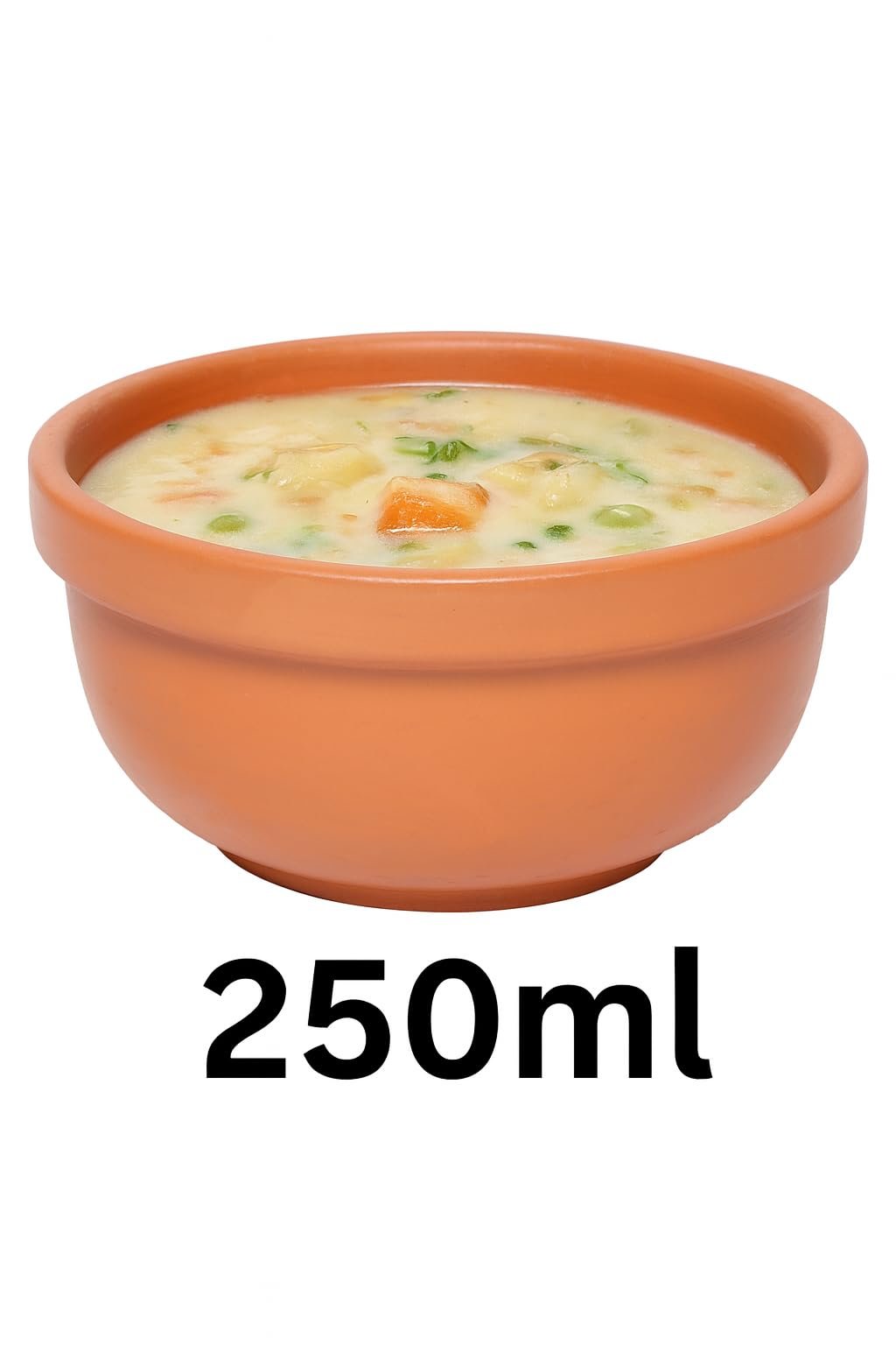 KSI Terracotta Bowl Set of 4 | Handmade Clay Bowls for Serving | Non-Toxic, Eco-Friendly & Heat Retaining | Ideal for Indian Dining, Curry, Dal, Soup & Snacks (B-6 Size) - Image 2