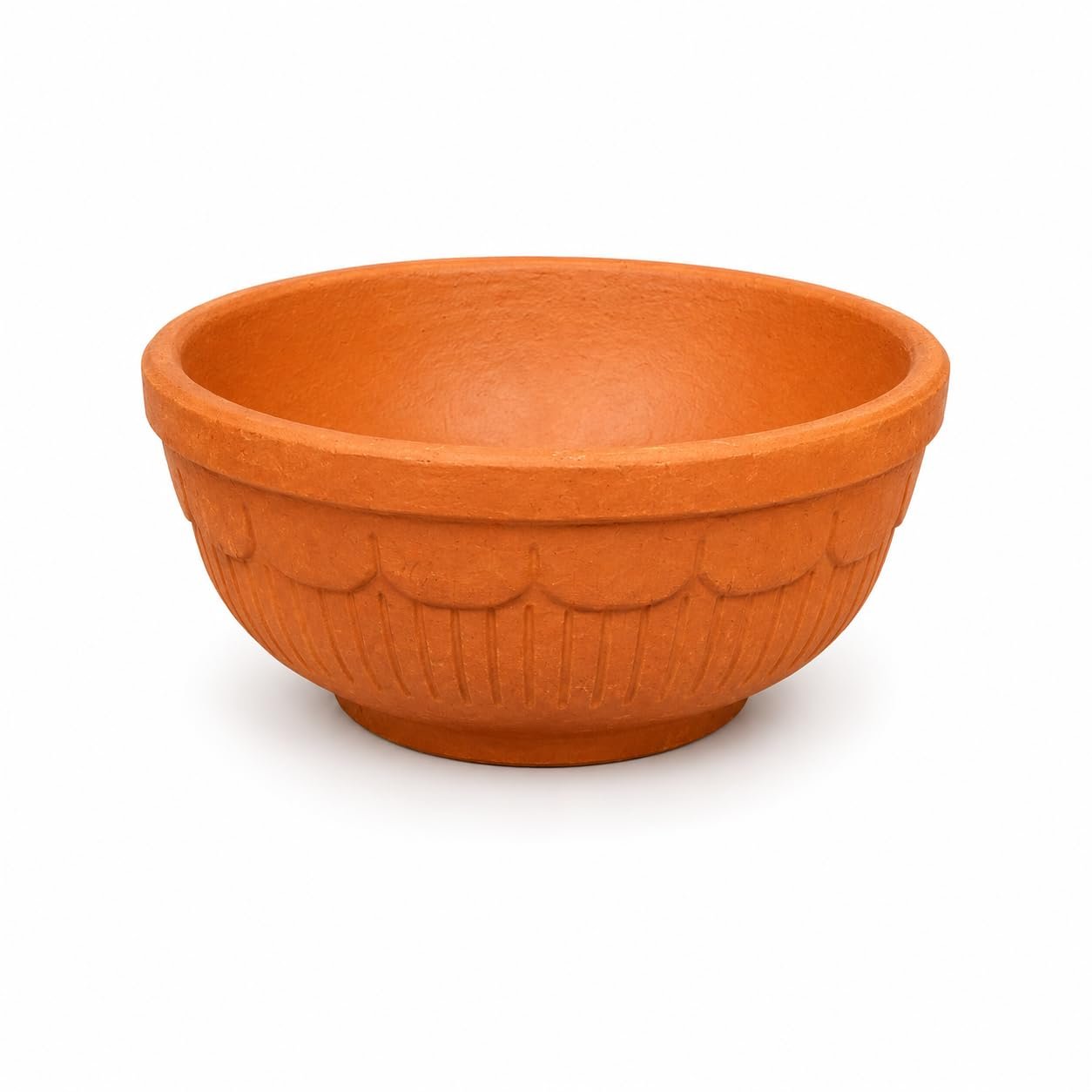 Traditional Handmade Terracotta Clay Bowl Set of 4, Natural Brown - Image 5
