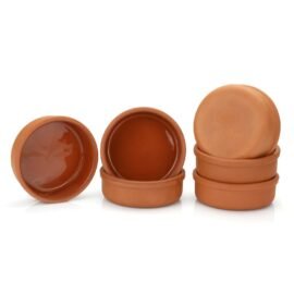 Areste Mexican Clay Cookware Set (Set of 6)- Terracotta Cooking Pots, Bowls, Plates, and Serving Dishes - Premium Spanish Earthenware for Baking, Yogurt, Kheer, Meat, Vegetables, Turkish Cuisine