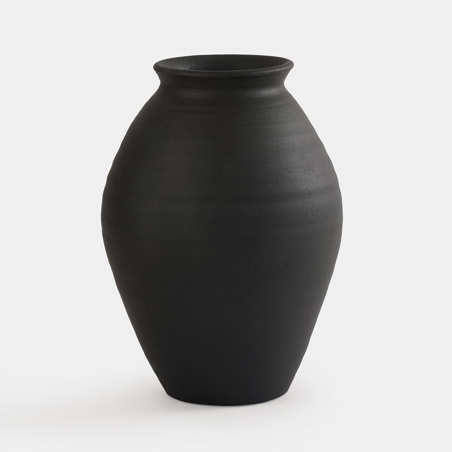 Pure Home + Living Charcoal Textured Terracotta Vase, Ideal for Home Décor, Flower Arrangements, Centerpieces, Living Room, Dining Table, Office, Modern Interiors, Parties & Gifting (Pack of 1) - Image 3