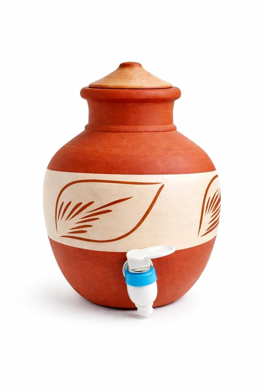 5L Clay Water Dispenser with Tap | Terracotta Matka for Drinking Water | Natural Cooling Earthen Pot | Eco-Friendly Handmade Mitti Matka