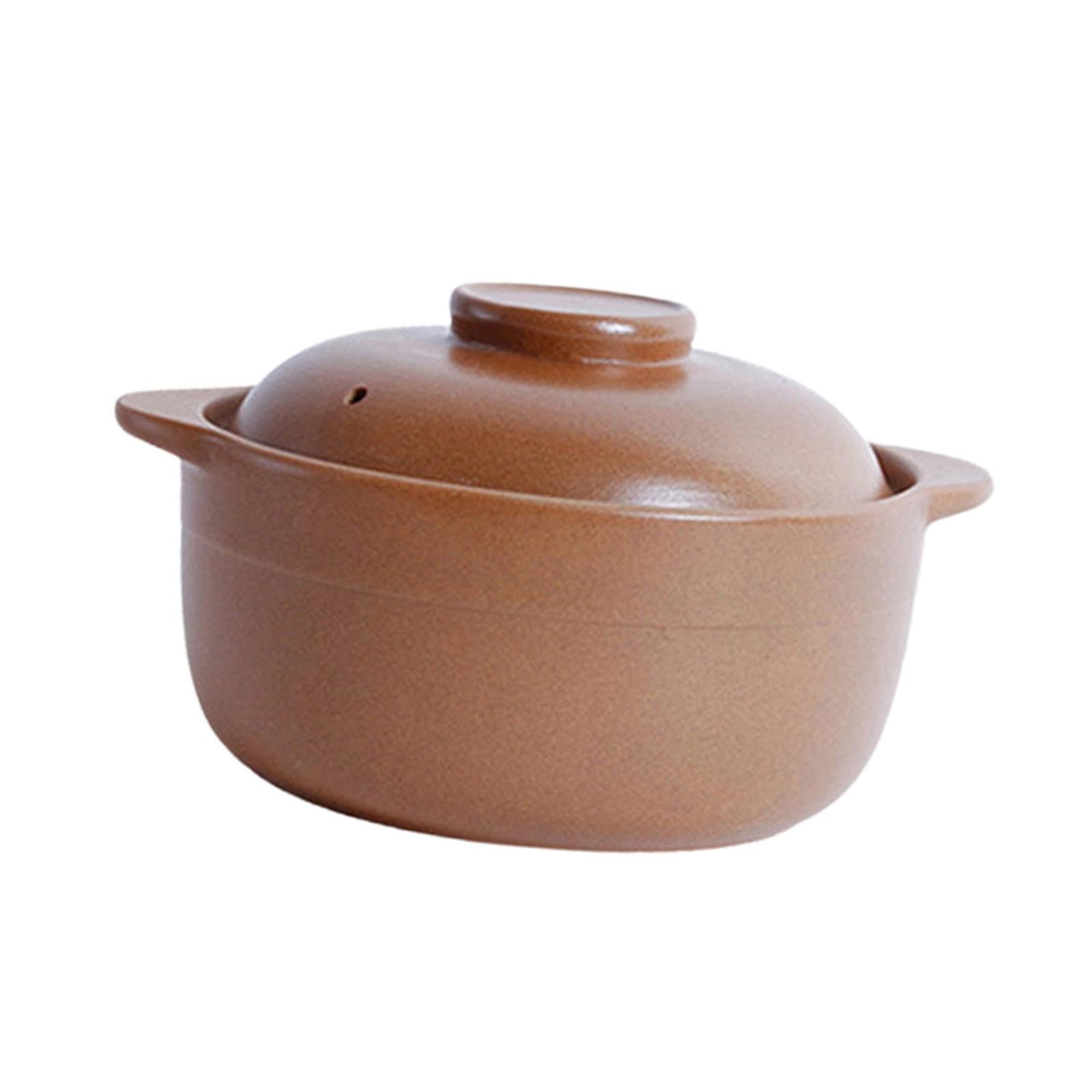 MYADDICTION Earthen Cooking Pot Clay Pot Handmade Traditional Casserole Claypot Rice Pot 1.6L - Image 7