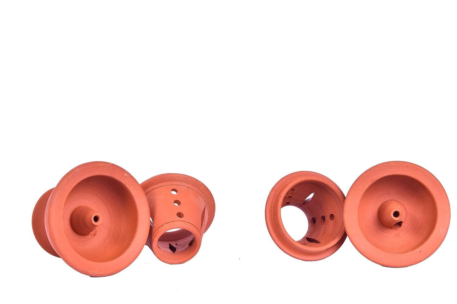 Our Rural Clay Diya for puja Outdoor Terracotta Diya matti deepalu with lid akhand Diya Pack of 2 - Image 5