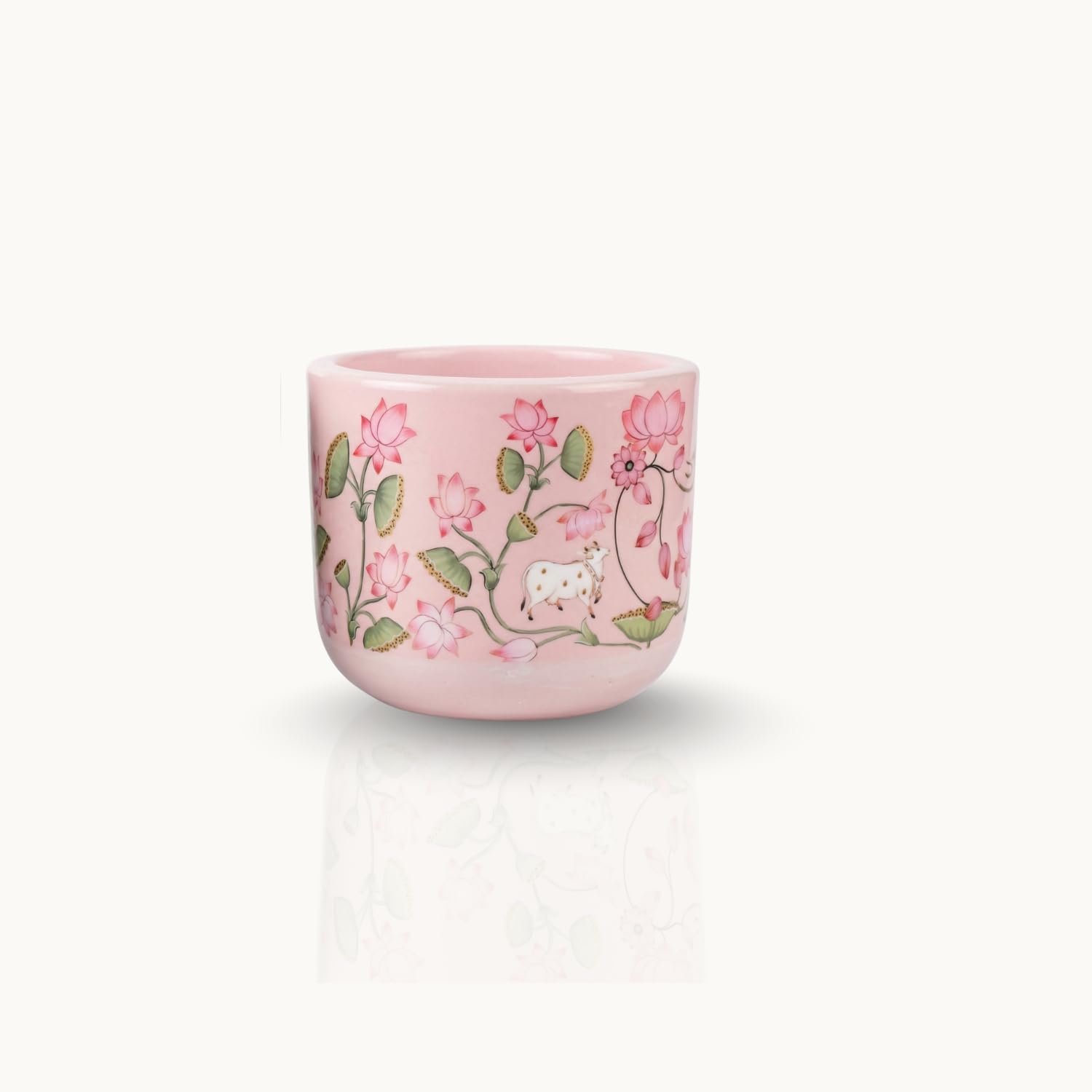 Nivirescent™ Terracotta Planter – Premium Glass Coated Planters for Home Decor | Artistic Flower Pots for Garden & Indoor | Table Top Decor (Pink, M) - Image 7