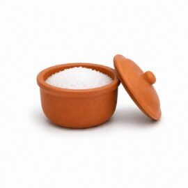 Clay Curd Pot Small with Lid 200ml | Handmade Terracotta Dahi Handi for Homemade Dahi | Natural Unglazed Earthen Pot Salt Setter & Serving Pot | Rustic Traditional Kitchenware Brown