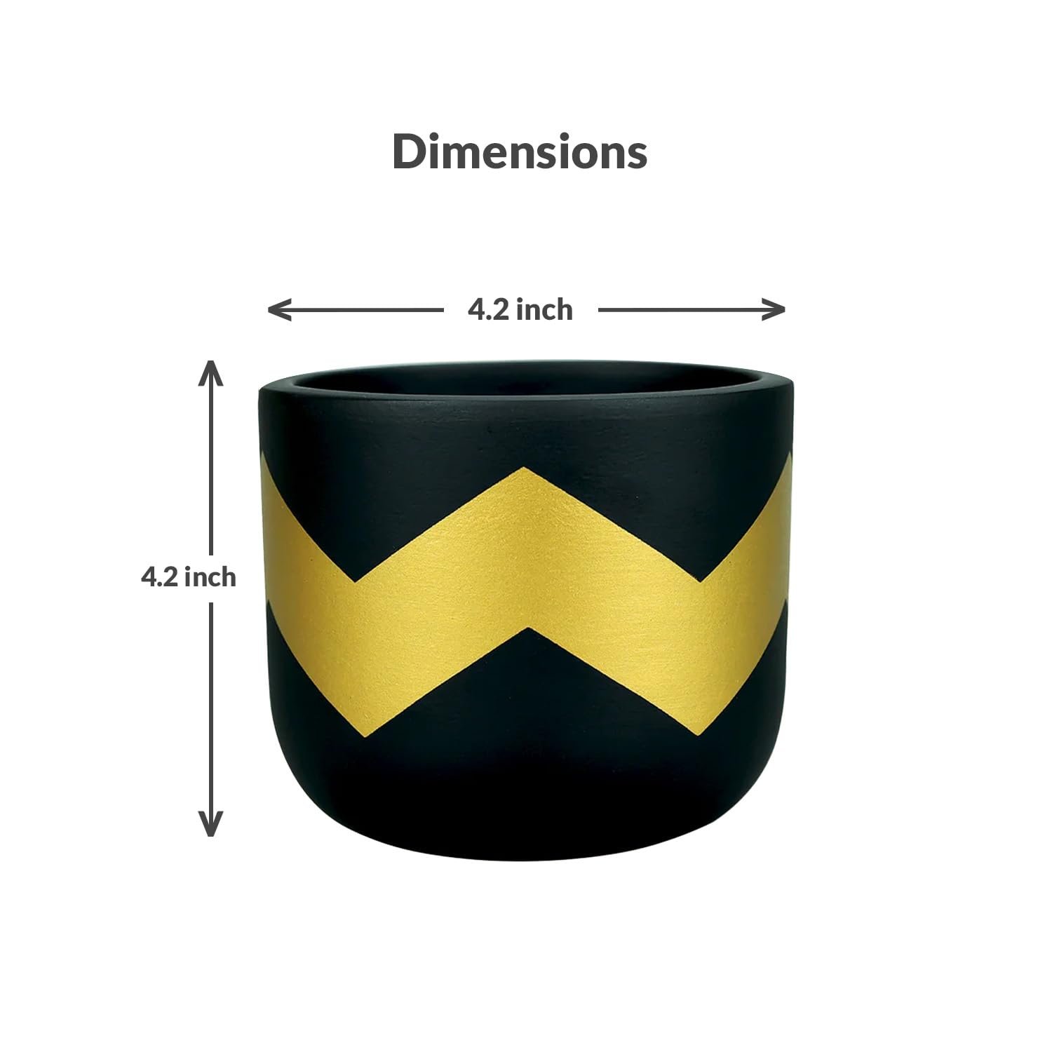 TrustBasket Terra Craze Small Clay Flower Pots Set of 3 | Black & Gold Terracotta Clay Flower Pot | Mud Plant Container | Handmade Pots | Gamla for Plants | Clay Pots for Plants | Indoor Outdoor Use - Image 3