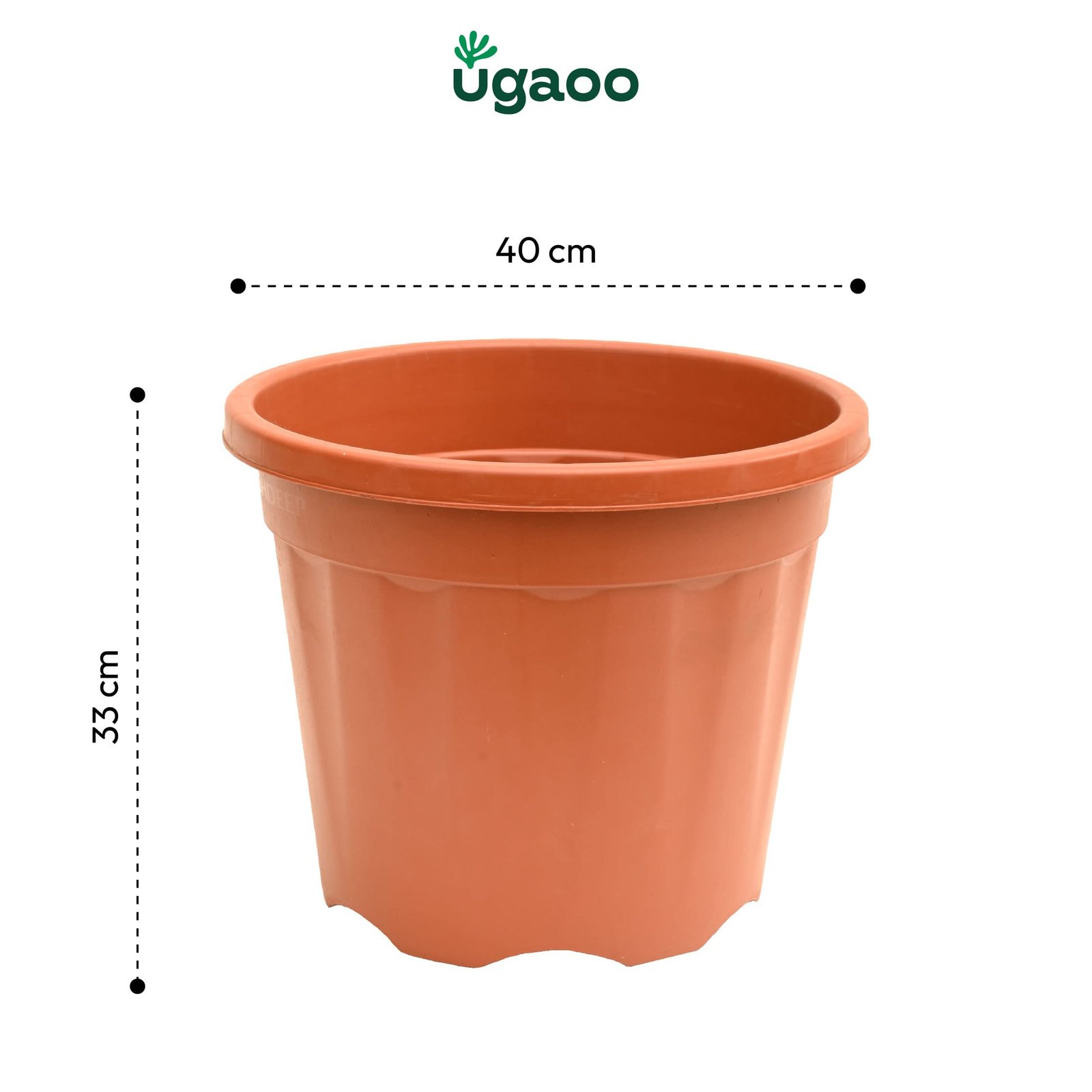 UGAOO UV Treated Large Plant Pots for Big Size Plants (16 inch Brown/Terracotta Color Set of 3 Large Planters) - Image 4