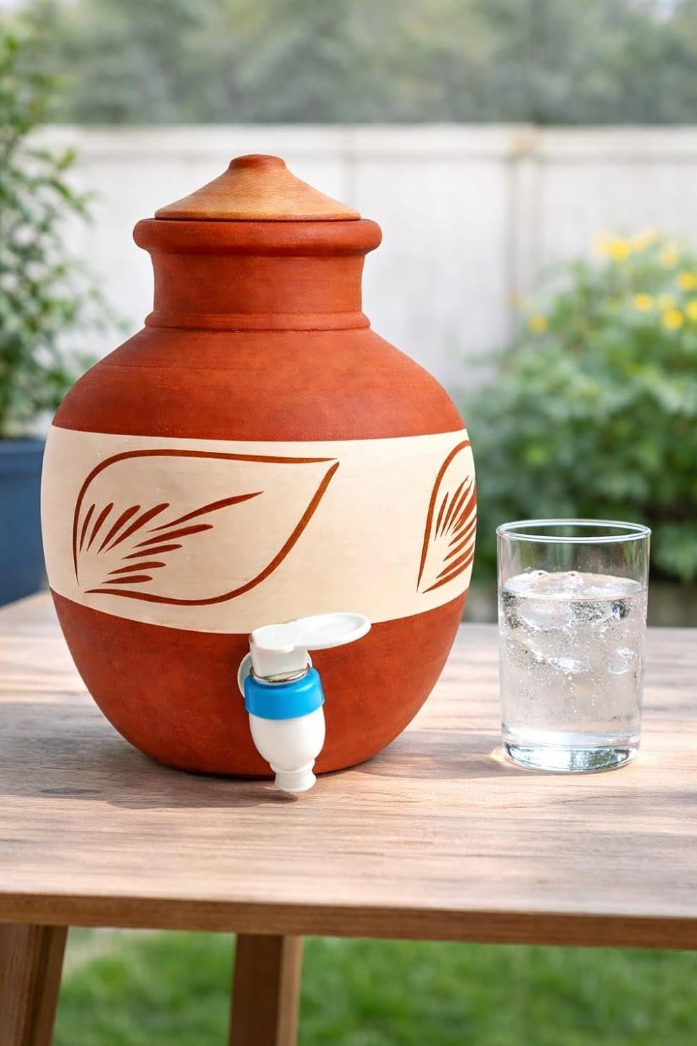 5L Clay Water Dispenser with Tap | Terracotta Matka for Drinking Water | Natural Cooling Earthen Pot | Eco-Friendly Handmade Mitti Matka - Image 2