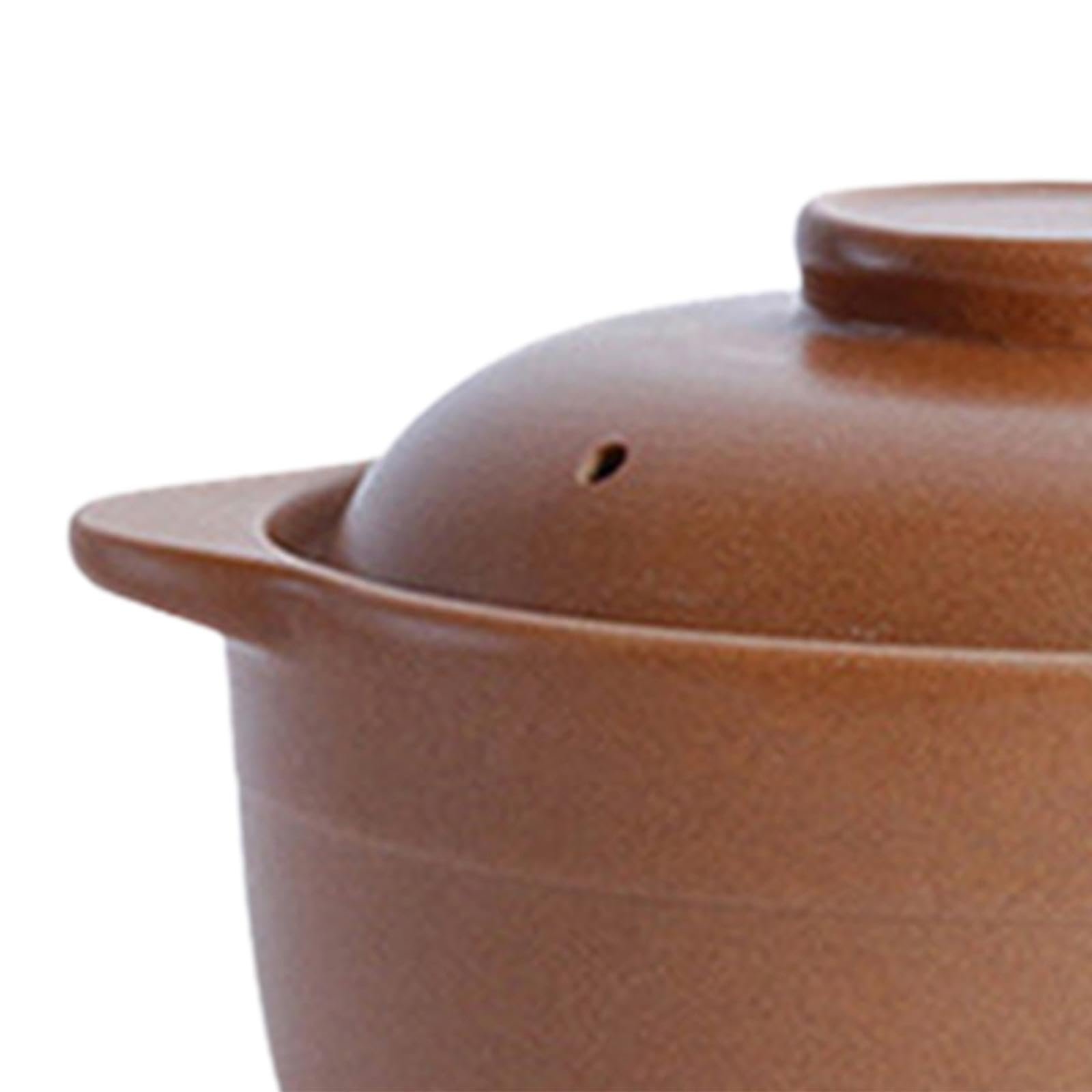 MYADDICTION Earthen Cooking Pot Clay Pot Handmade Traditional Casserole Claypot Rice Pot 1.6L - Image 2