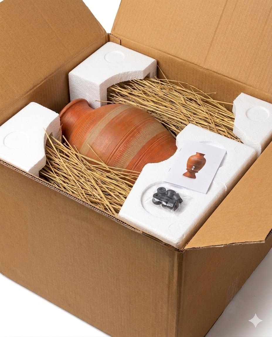 Terracotta Water Matka with Tap, 5-7 Litre for Home and Office Very Heavy and Very Thick - Image 4
