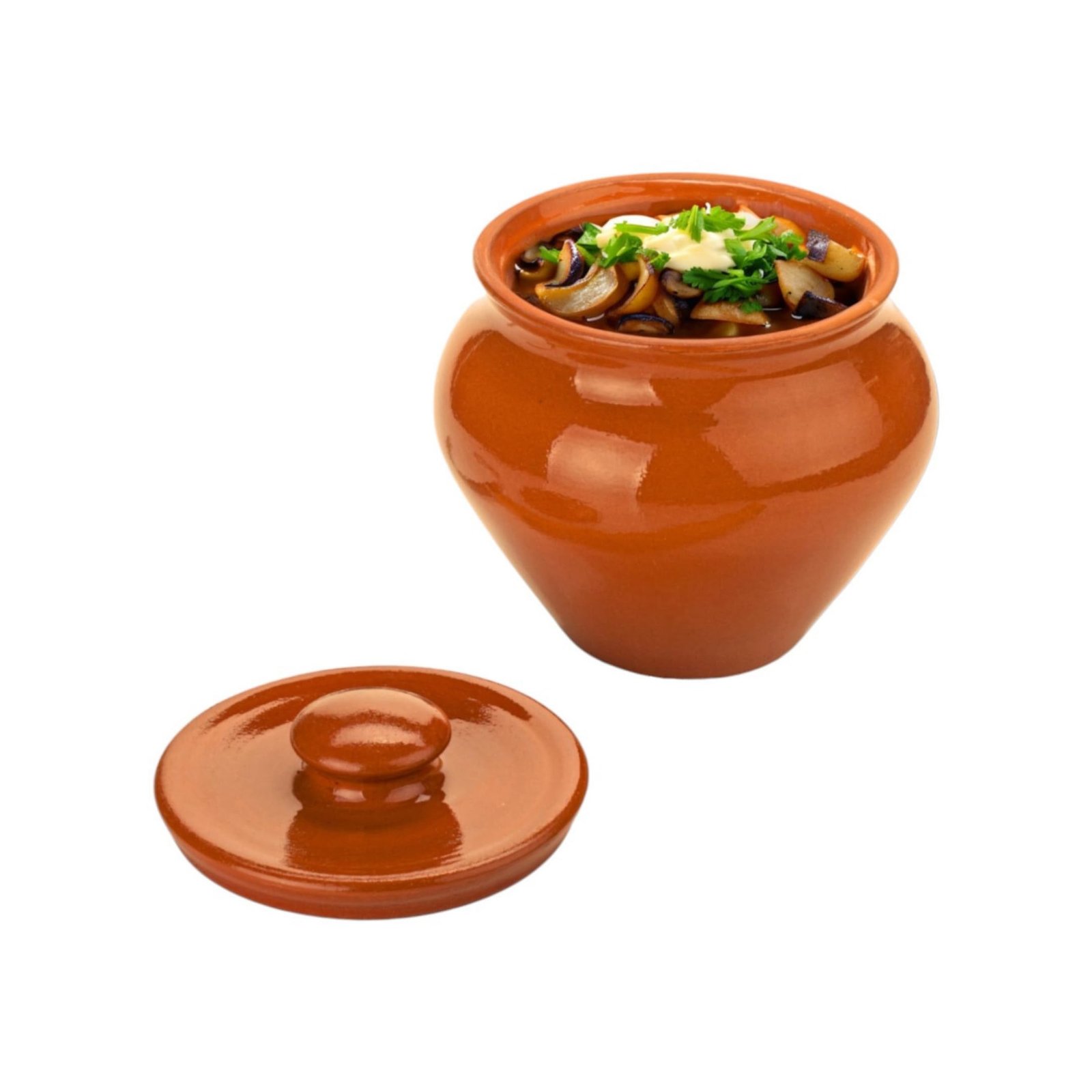 Stoneware Ramekin with Lid 17 fl oz 500 ml Clay Pot for Cooking - Image 9