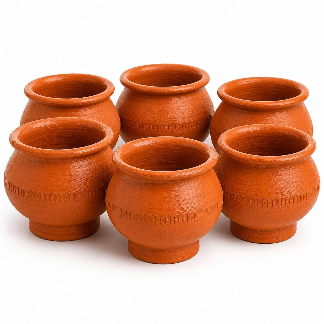 Clay Root Traditional Terracotta Clay Curry Pot Handmade | 100% Natural Earthen Mitti Matki | Red Clay Cooking Pot for Curry, Dal, Sabzi, Pizza Baking & Serving | Eco-Friendly Kitchen Cookware (6) - Image 5