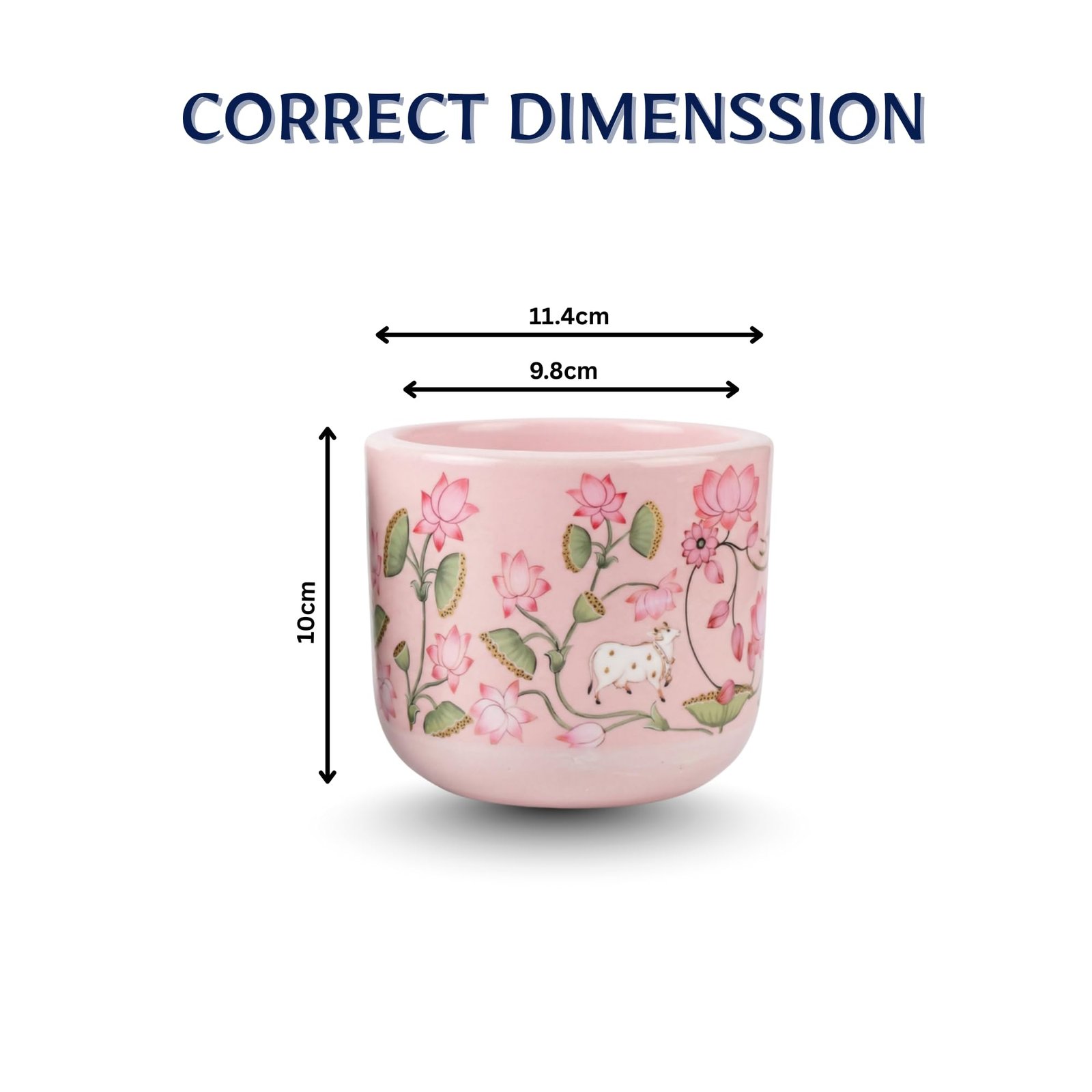 Nivirescent™ Terracotta Planter – Premium Glass Coated Planters for Home Decor | Artistic Flower Pots for Garden & Indoor | Table Top Decor (Pink, M) - Image 2