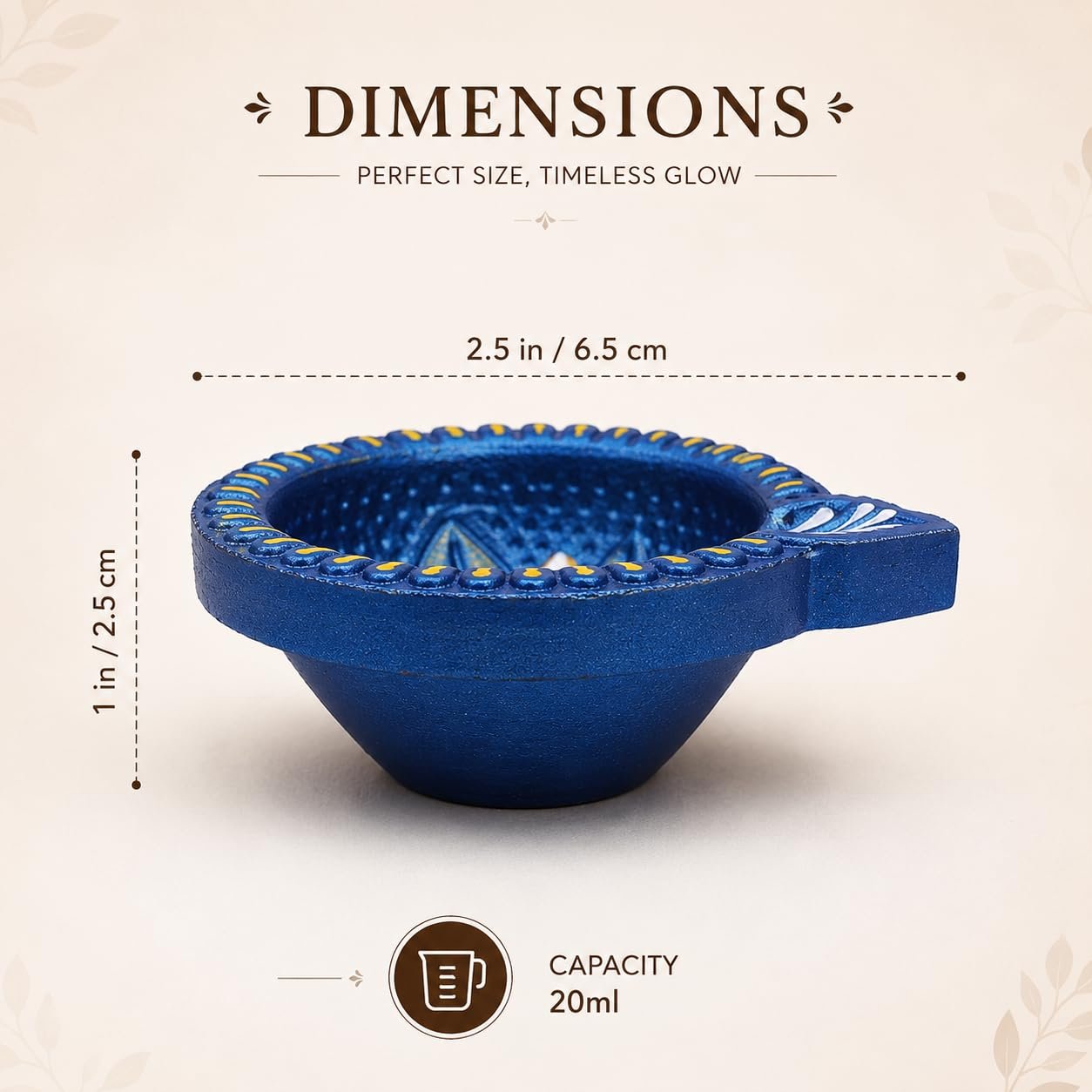 Pure Source India Terracotta Handmade Design Decorative Diya/ Mitti Diya/Oil Lamp for Pooja, Diwali, Festival Decoration ( Multicolour) (Set of 36) (2.5 X 2.1 X 1 INCH) - Image 4
