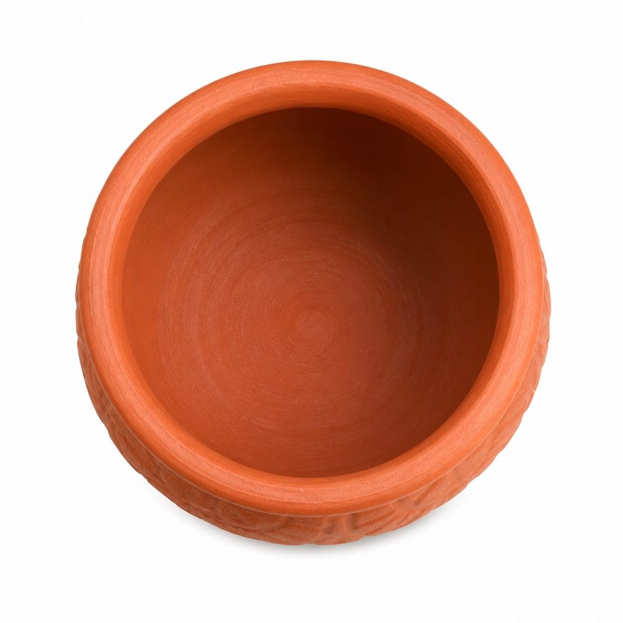 Clay Root Traditional Terracotta Clay Curry Pot Handmade | 100% Natural Earthen Mitti Matki | Red Clay Cooking Pot for Curry, Dal, Sabzi, Pizza Baking & Serving | Eco-Friendly Kitchen Cookware (6) - Image 2
