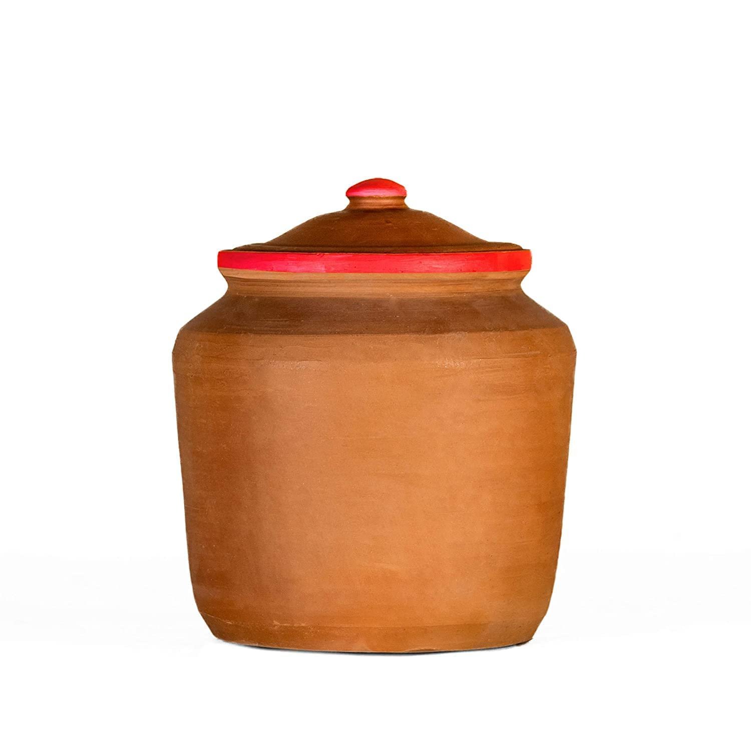 Handcrafted Designer Clay Water Pot with Tap 8 Liter | Natural Cooling Mitti Matka | Fridge-Free Healthy Drinking Water | Hand Painted Premium Earthen Pot (Design 1) - Image 3