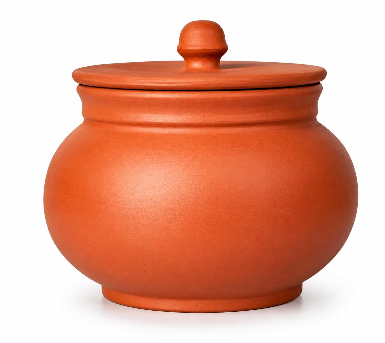 1000ml Unpolished Clay Curd Pot with Lid for Curd, Yogurt & Sprouts | Terracotta Dahi Container | Handmade Earthen Storage Bowl
