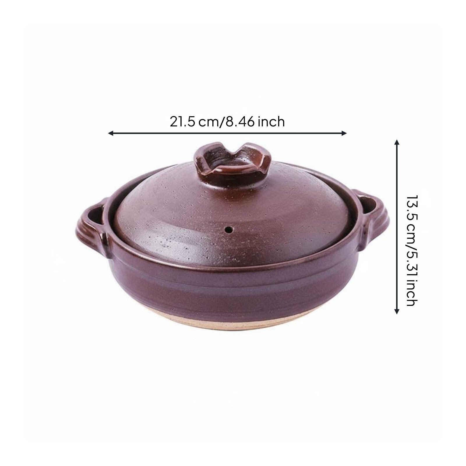 BNF® Japanese Design Clay Pot High Temperature Resistant Donabe Stockpot Excellent Heat Retention, 1.2L, Reduction | Tagines Cookware Kitchen & Home - Image 3