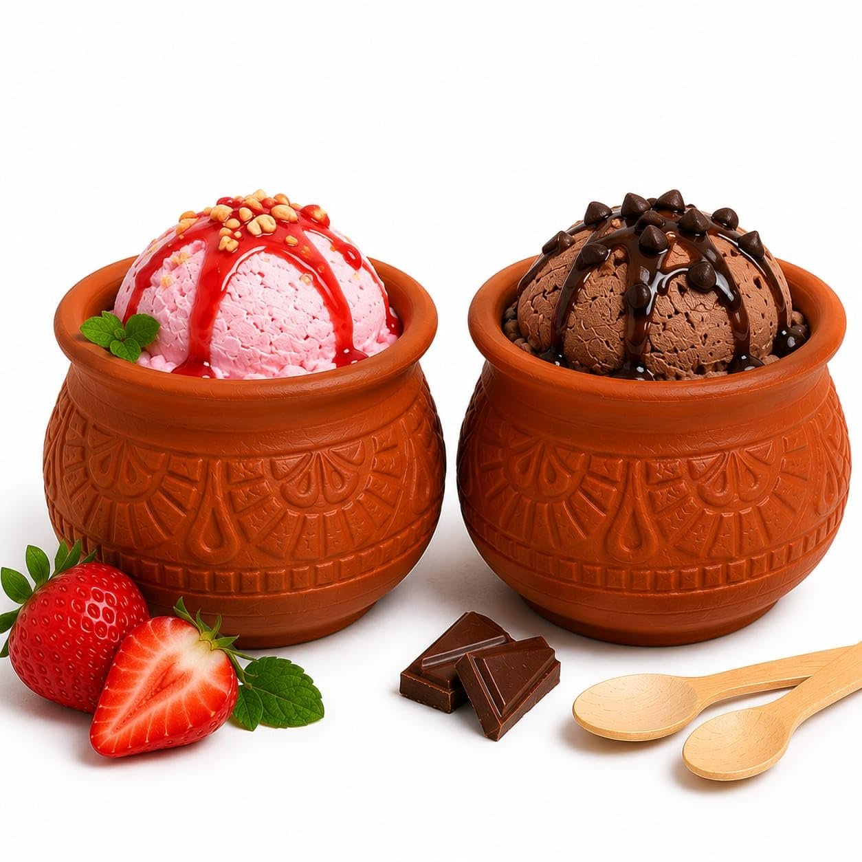 Premium Handmade Clay Curry Pot | Natural Terracotta Pizza Serving Pot (10) - Image 8