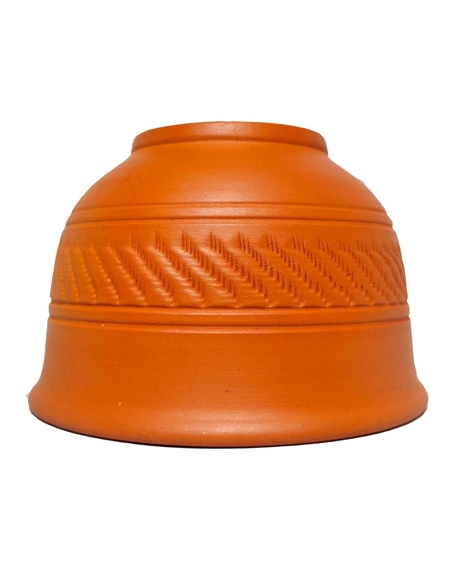 Dadaji Kraft Earthen Glazed Terracota Bowl -Set of 6 - Handcrafted Terracotta Glazes Small Katori- Orange Glaze(DKB2) - Image 4