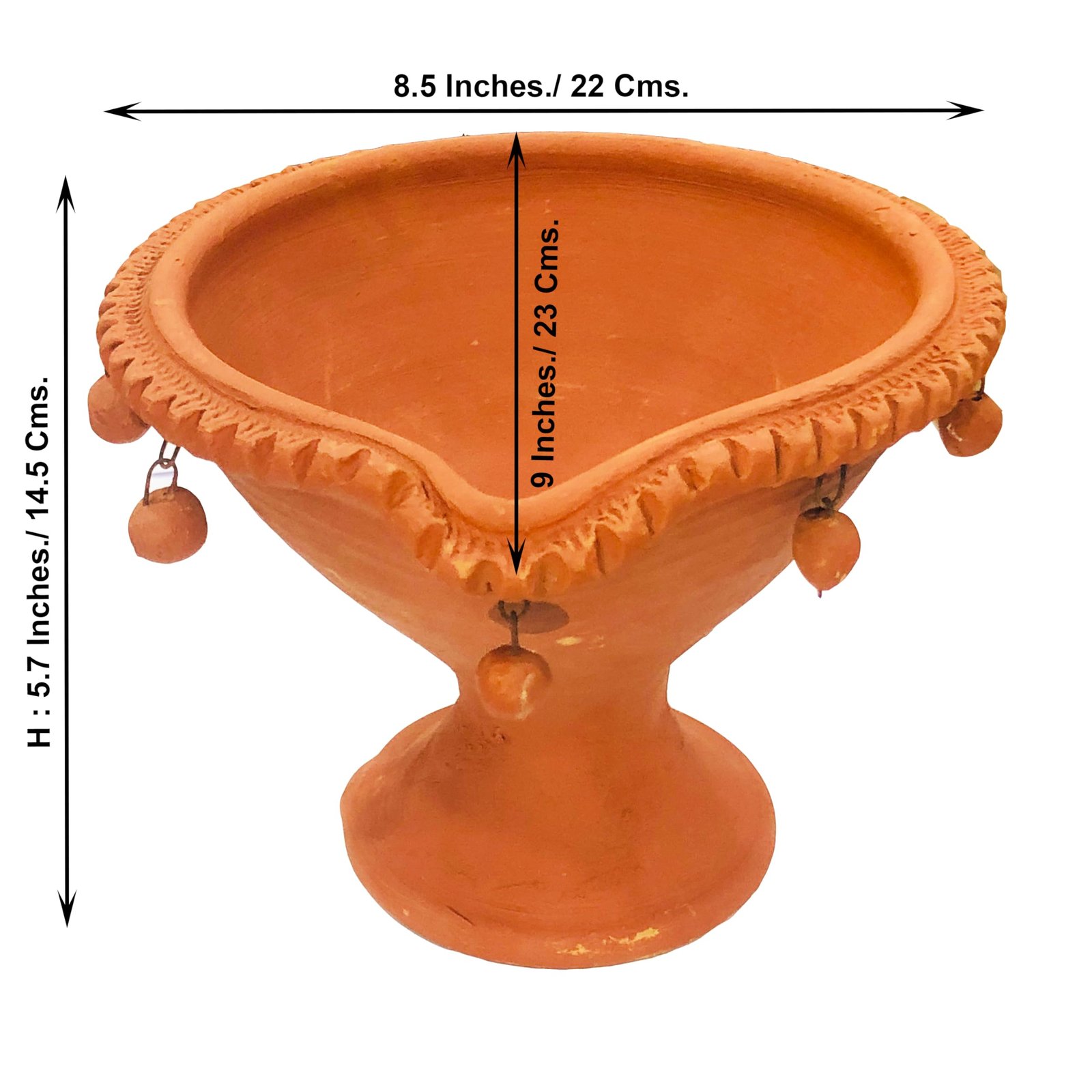 ShopMeFast Terracotta Diwali Diya - 1 Liter Akhand Deepak Big Size, Traditional Earthen Clay Oil Lamp for Pooja, Festive Decor, Home, Auspicious Events - Image 7