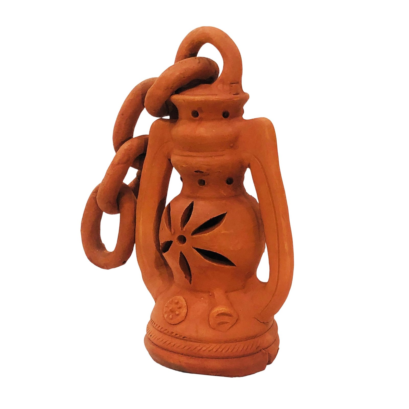 ShopMeFast Decorative Traditional Clay Terracotta Lantern, 23 cms, Hanging Lantern for Home Decor and Garden Decor - Image 6