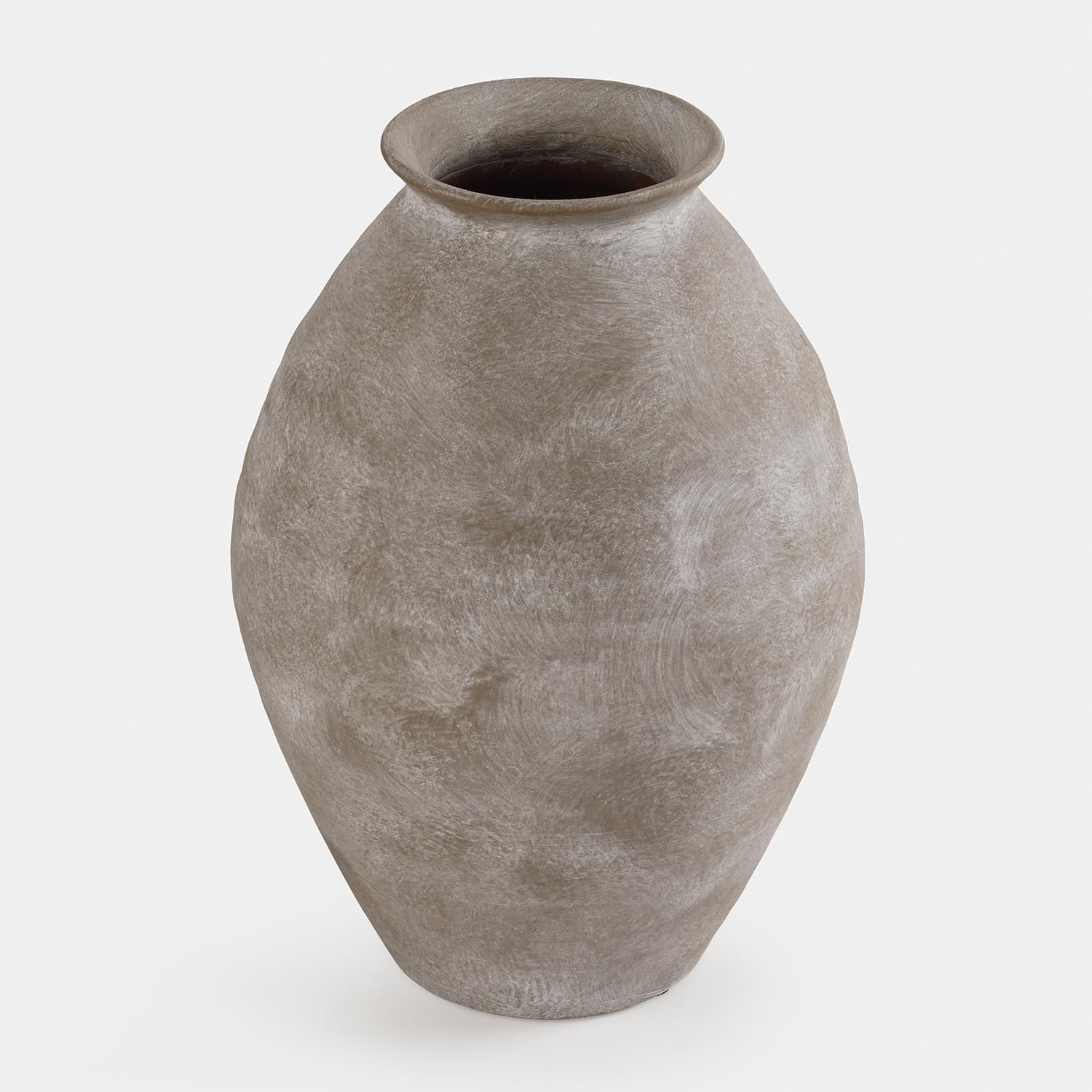 Pure Home + Living Grey Textured Terracotta Vase, Ideal for Home Décor, Flower Arrangements, Centerpieces, Living Room, Dining Table, Office, Modern Interiors, Parties & Gifting (Pack of 1) - Image 4