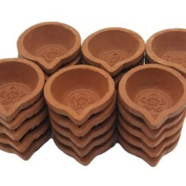 Udgamy Clay Small Diya ( 5.8 cm x 5 cm x 2.1 cm, Set of 30)