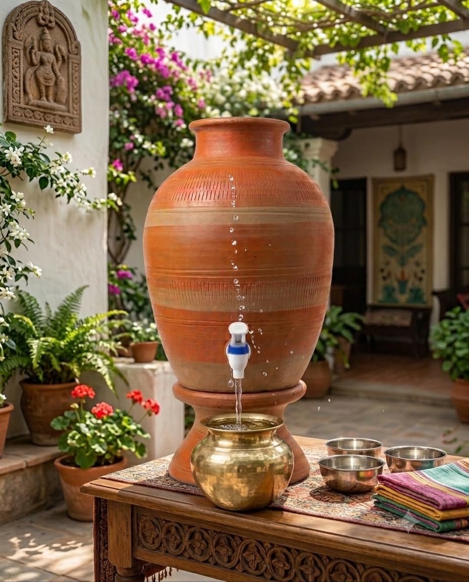 Terracotta Water Matka with Tap, 5-7 Litre for Home and Office Very Heavy and Very Thick - Image 3