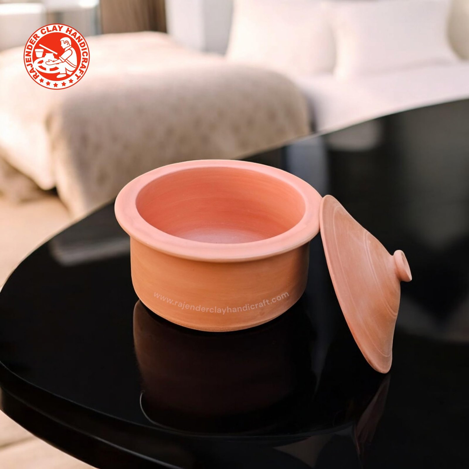 Handcrafted Terracotta Clay Cooking Pot with Lid – Traditional Earthen Cookware for Healthy, Natural Cooking – Ideal for Soups, Curries, and Stews - Mitti Patila for Milk Boiling - Image 5