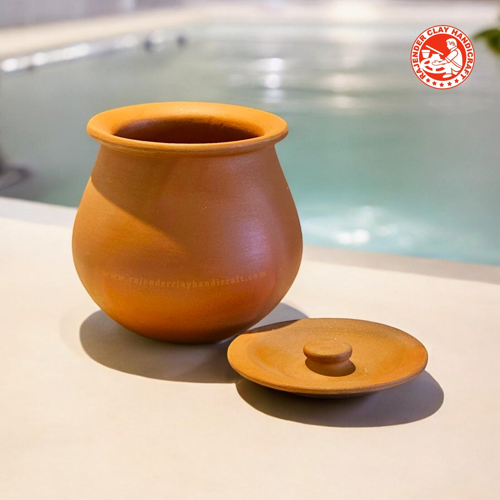 Rajender Clay Handicrafts Mitti Lota – Traditional Eco-Friendly Earthenware Water Pot | Handmade Terracotta Pot for Rituals, Puja, and Home Décor | Authentic Indian Craftsmanship (500 ML) - Image 4