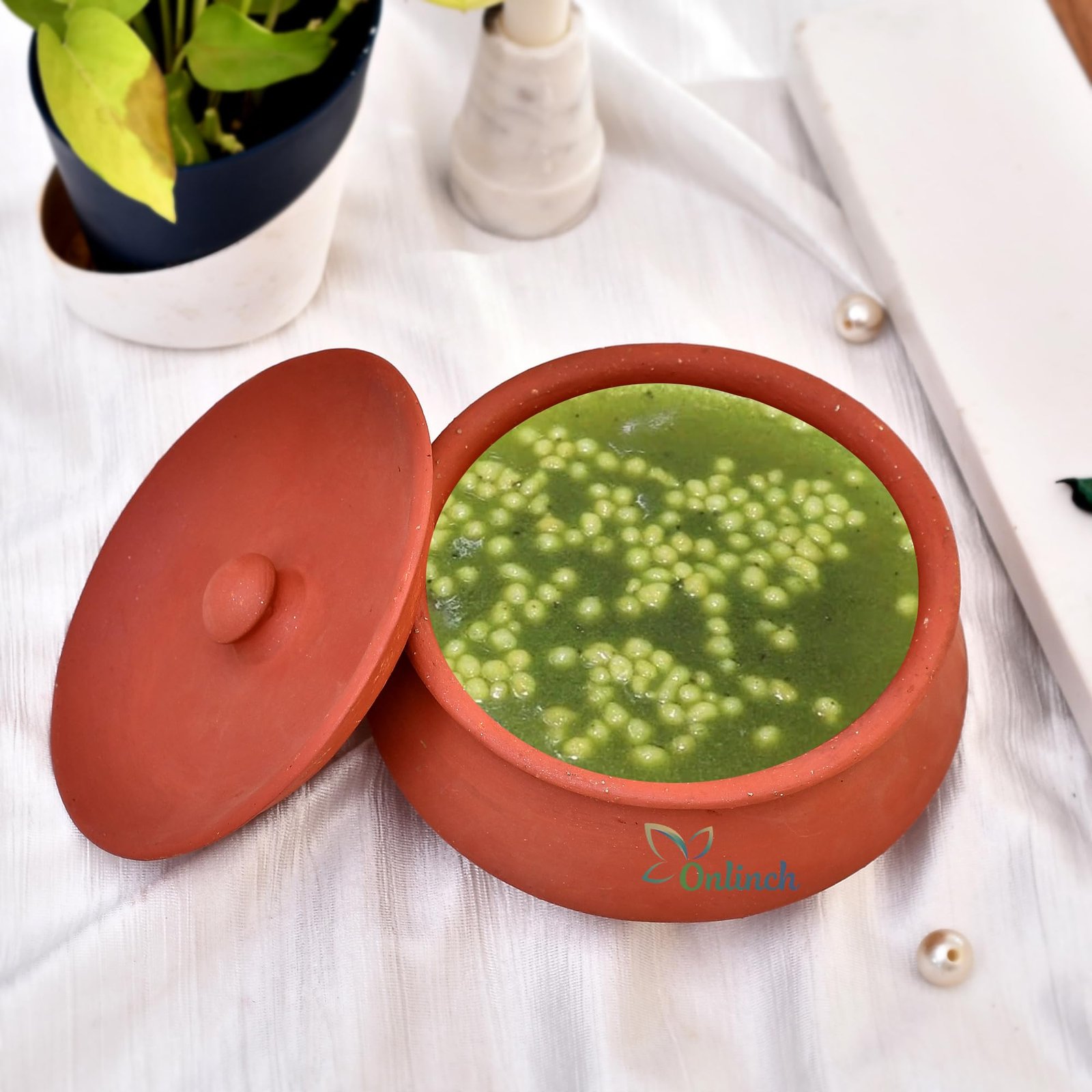 Handmade Clay Curd Pot with Lid | Earthen Yogurt Setting Handi | Mitti Ki Dahi Jamane Ki Handi | 500 g Capacity | Natural & Traditional - Image 6