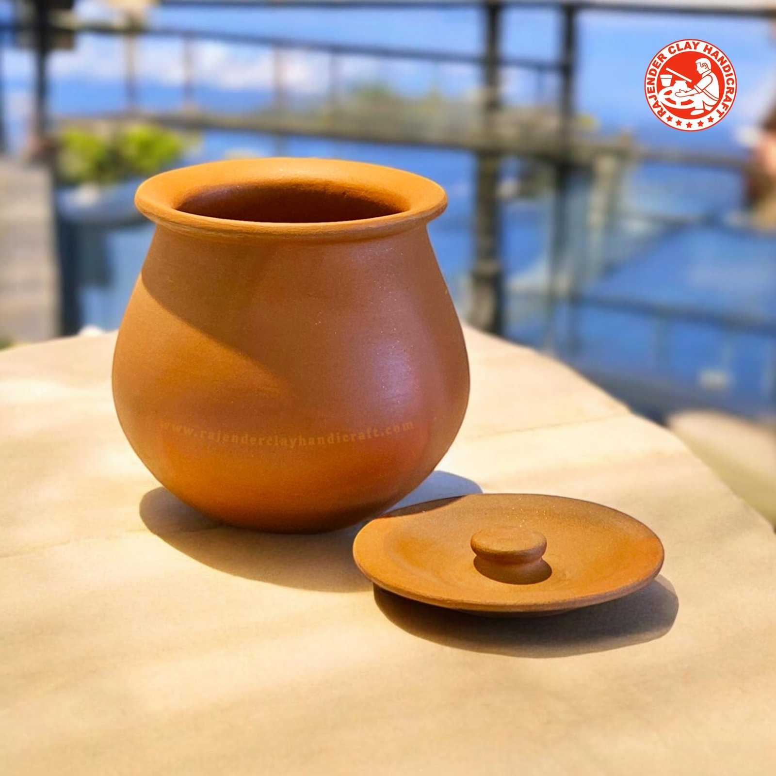 Rajender Clay Handicrafts Mitti Lota – Traditional Eco-Friendly Earthenware Water Pot | Handmade Terracotta Pot for Rituals, Puja, and Home Décor | Authentic Indian Craftsmanship (500 ML) - Image 2