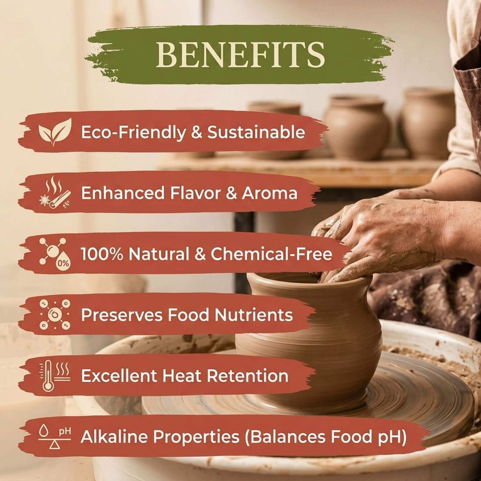Red Clay Shankh Diya | Terracotta Earthen Oil Lamp for Pooja | Mitti Diya for Pooja | Aromatherapy Diffuser | Mitti Pooja Deepak| Clayshilp - Image 8