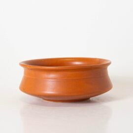 KALAKRITI 500 ml Terracotta Finish Ceramic Donga Without Lid | Biryani Bowl | Ceramic Handi for Snacks, Chutney, Curd & Desserts | Everyday Use Bowl for Home, Café & Restaurant (Set of 1)