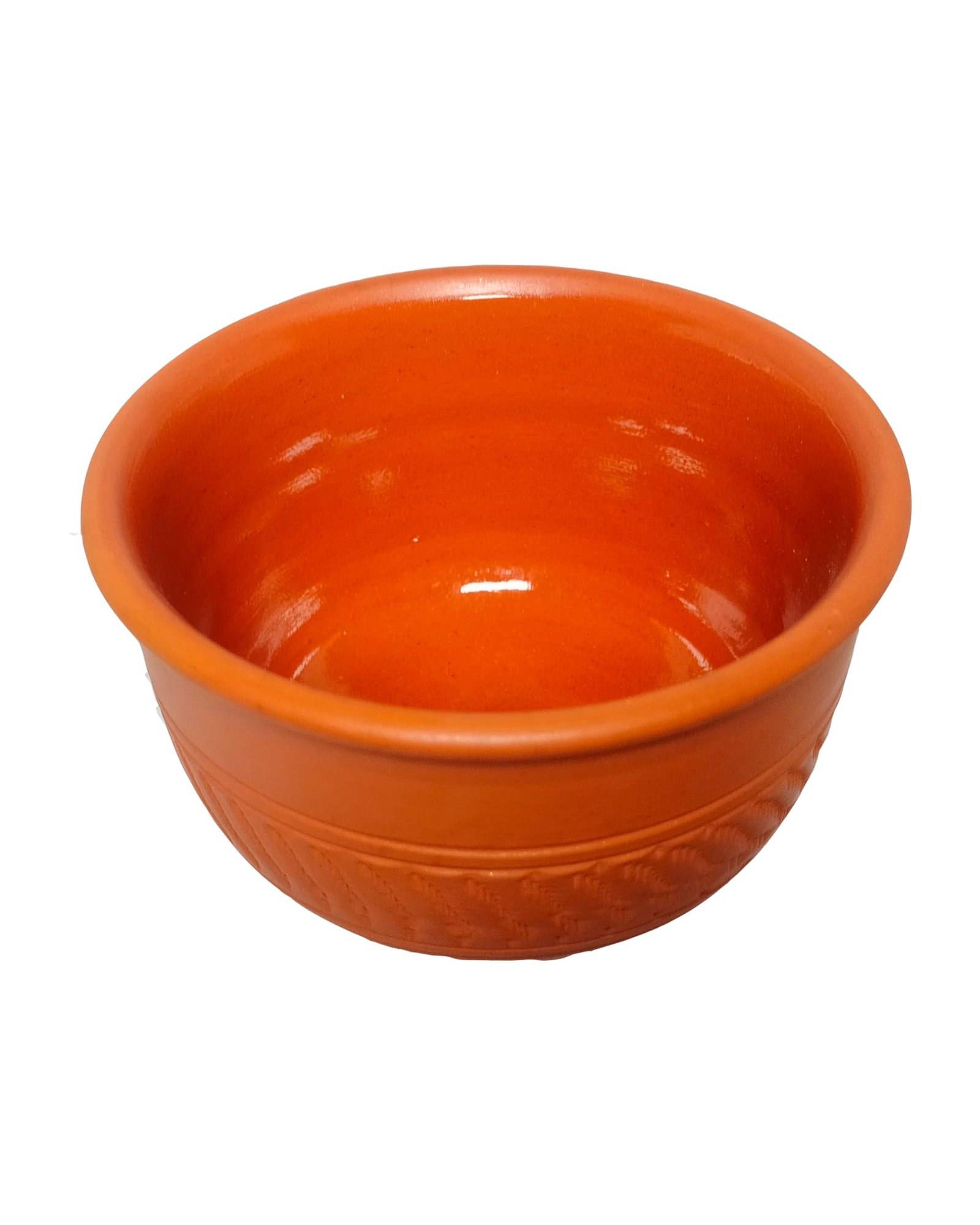 Dadaji Kraft Earthen Glazed Terracota Bowl -Set of 6 - Handcrafted Terracotta Glazes Small Katori- Orange Glaze(DKB2) - Image 3