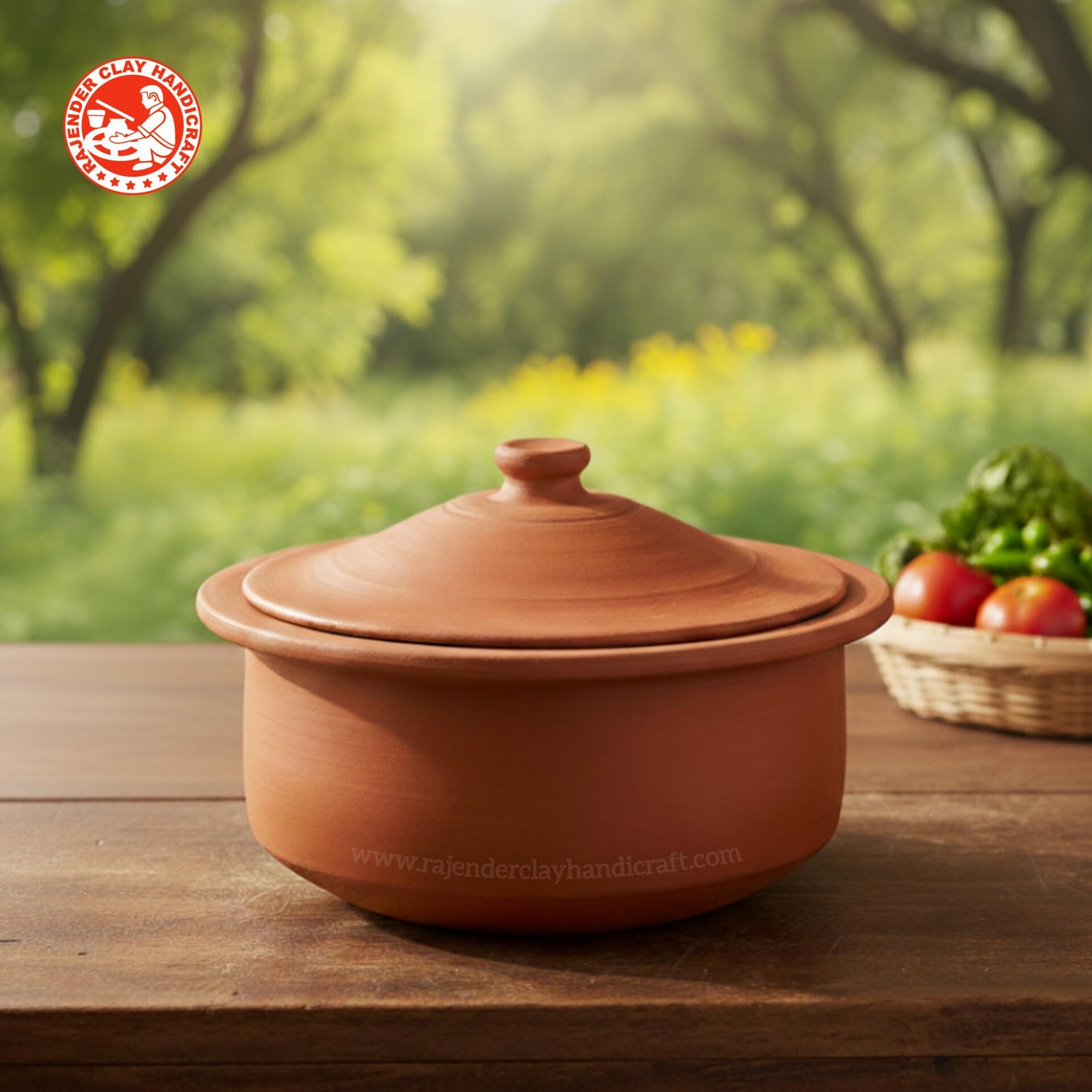 Handcrafted Terracotta Clay Pot with Lid | Natural Earthen Pot for Cooking Rice, Dal, Veggies & Curries | Heavy Duty Mitti Patila for Milk Boiling | Healthy & Non-Toxic Cookware | Patila 3 Liter - Image 4