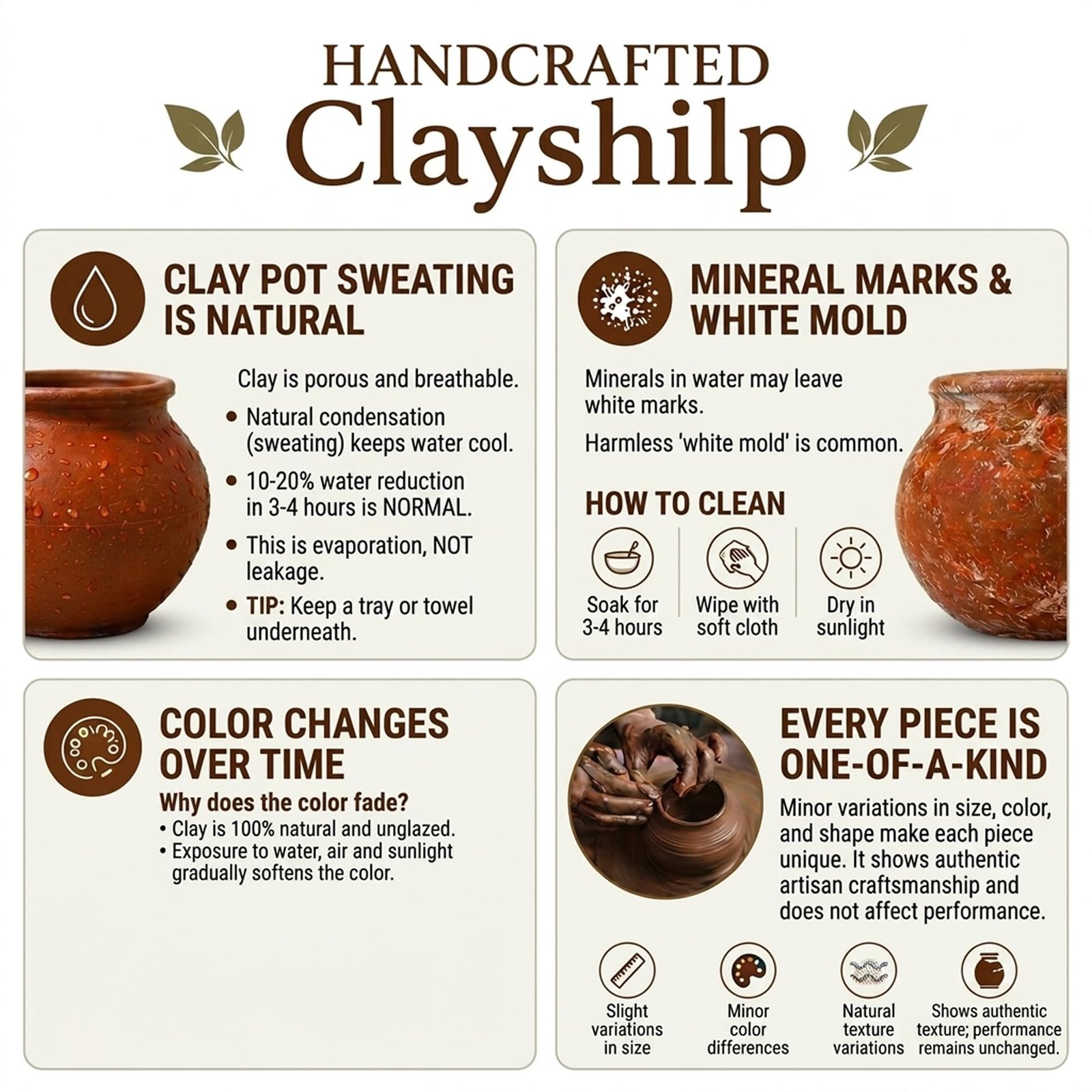 Red Clay Shankh Diya | Terracotta Earthen Oil Lamp for Pooja | Mitti Diya for Pooja | Aromatherapy Diffuser | Mitti Pooja Deepak| Clayshilp - Image 9