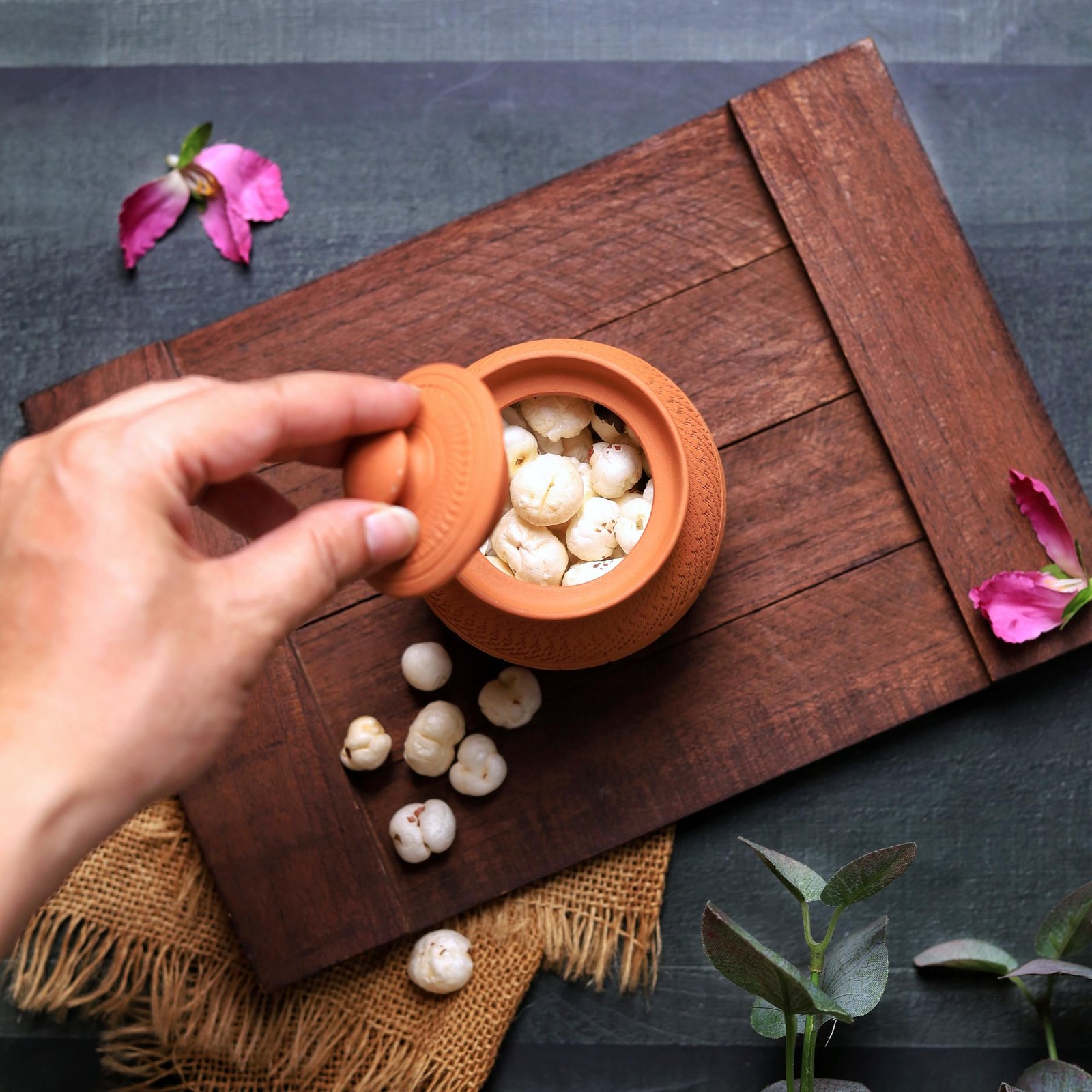 THE HANDICRAFTIAN Handcrafted Terracotta Sugar Pot – 350 ML, Biodegradable Clay Jar – Multi-Purpose for Dry Fruits, Snacks, Traditional Rustic Design (Terracotta NAWABI SUGAR POT, Set of 1) - Image 6