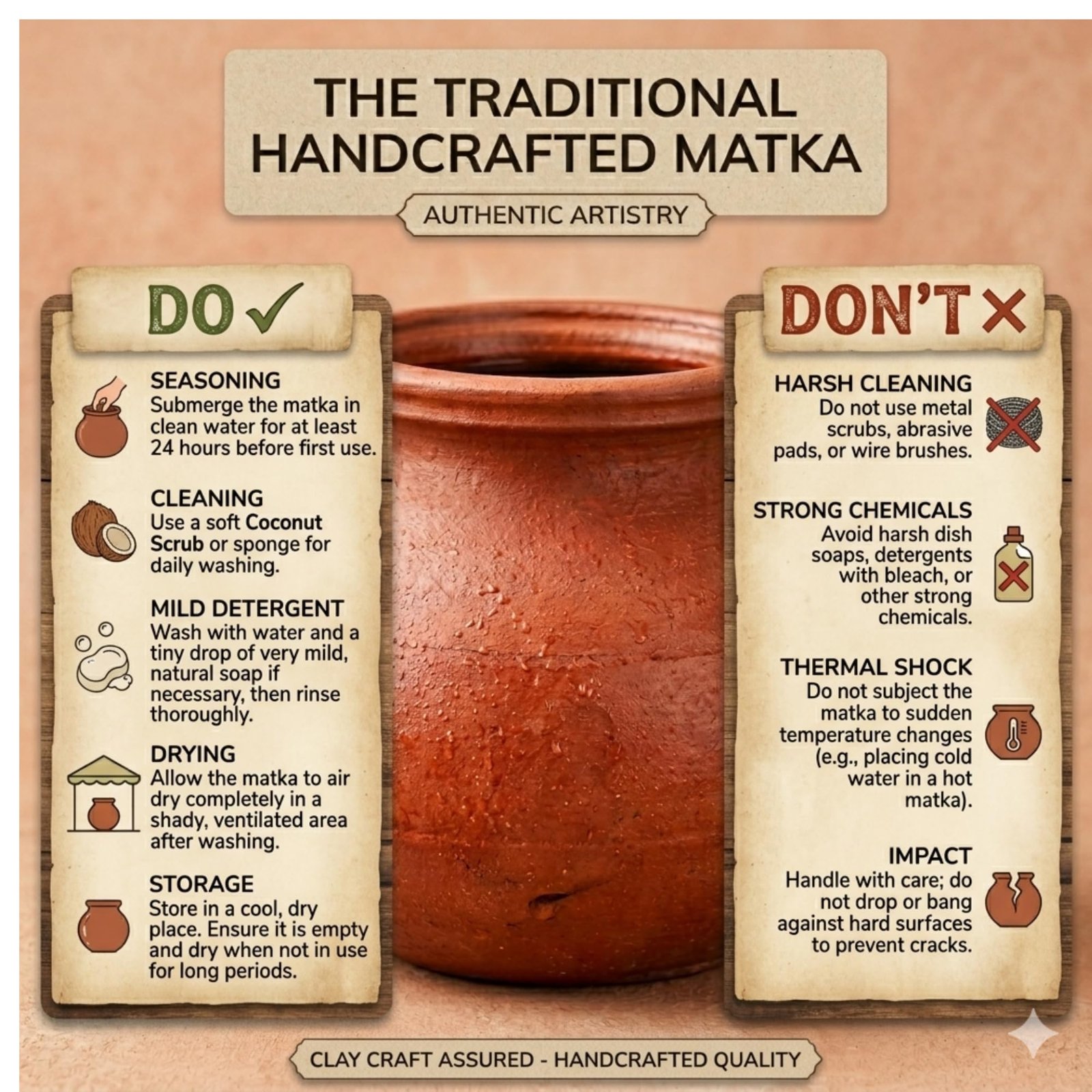 5 Litre Clay Water Pot for Drinking | Natural Earthen Matka | Keeps Water Cool | Healthy Traditional Mud Pot | Eco-Friendly Terracotta Water Storage Pitcher for Home & Kitchen - Image 7