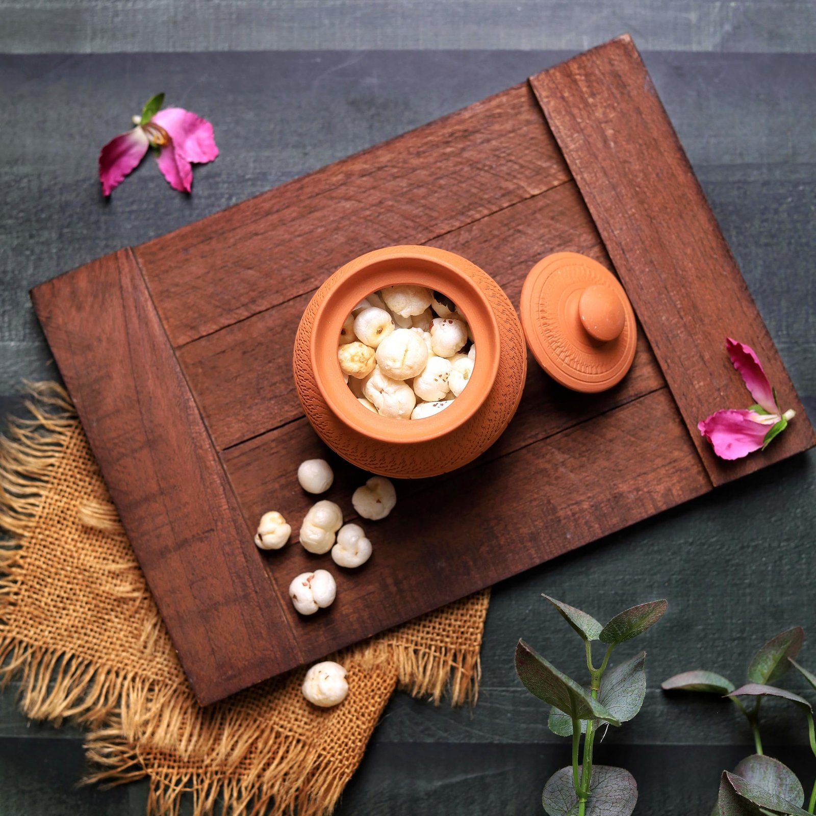 THE HANDICRAFTIAN Handcrafted Terracotta Sugar Pot – 350 ML, Biodegradable Clay Jar – Multi-Purpose for Dry Fruits, Snacks, Traditional Rustic Design (Terracotta NAWABI SUGAR POT, Set of 1) - Image 2