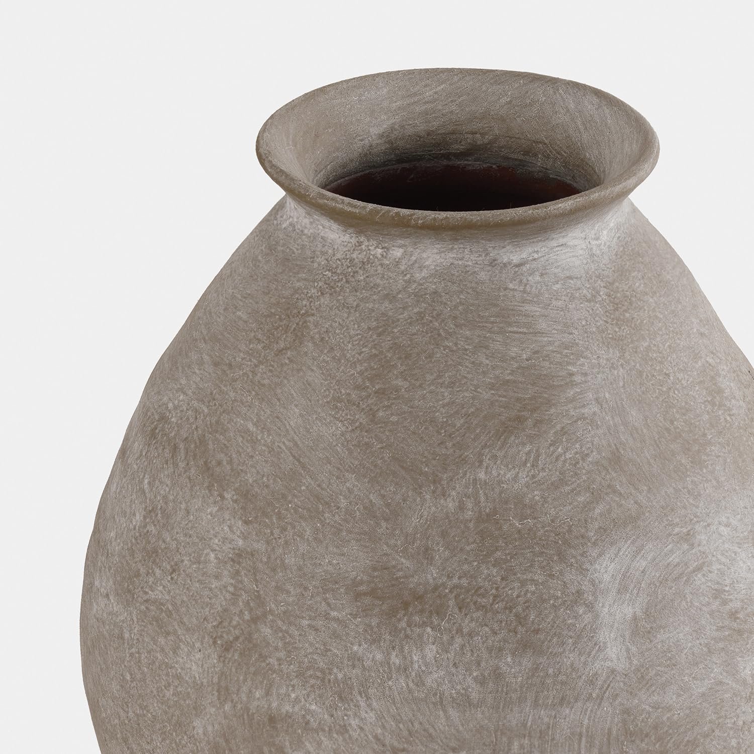 Pure Home + Living Grey Textured Terracotta Vase, Ideal for Home Décor, Flower Arrangements, Centerpieces, Living Room, Dining Table, Office, Modern Interiors, Parties & Gifting (Pack of 1) - Image 5