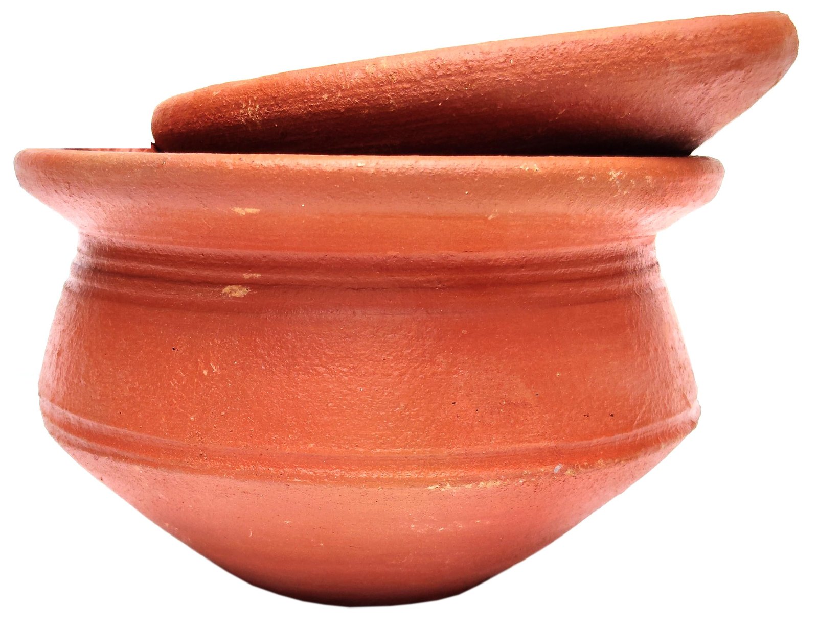 VILLAGE KRAFT Unglazed Handcrafted,Ecofriendly Terracotta Earthen/Clay/Mitti/Mati Dahi,Curd,Yogurt Mathani/Setting/Serving/Cooking Dal Curry Biryani Handi Bowl Pot | Mitti Ke Bartan,Brick Red (300 ML)