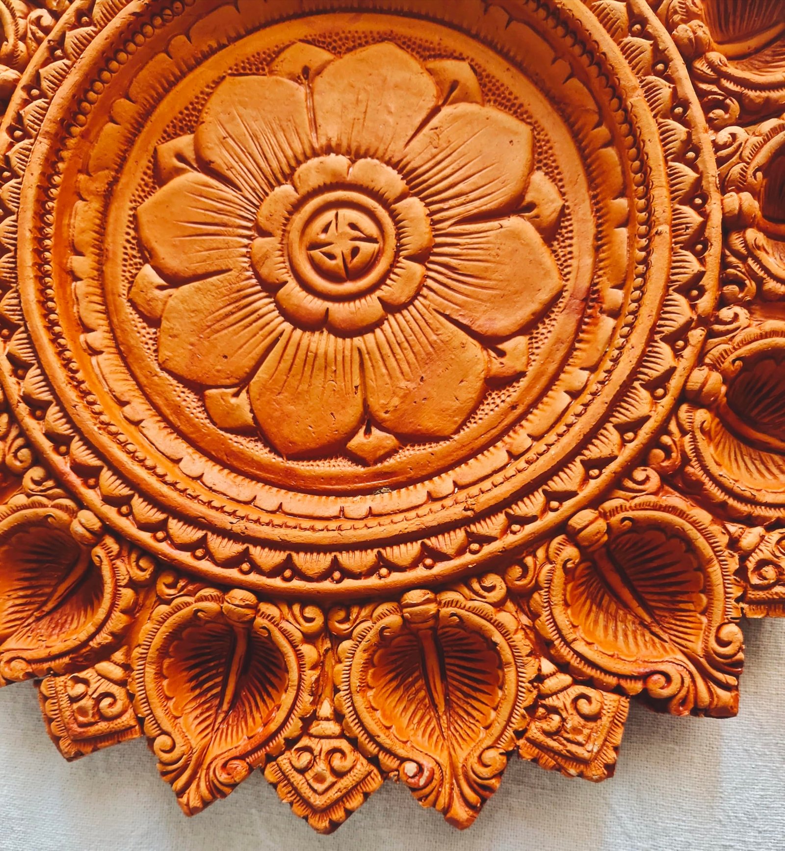 Mukherjee Handicraft’s Big Diwali Handmade Clay Deepak Diya lamp Oil mitti Diya diyas Decoration mud Big Gift Terracotta Traditional Pooja Festival Designer Beautiful Handcrafted Height 2cm Dia 30cm - Image 5